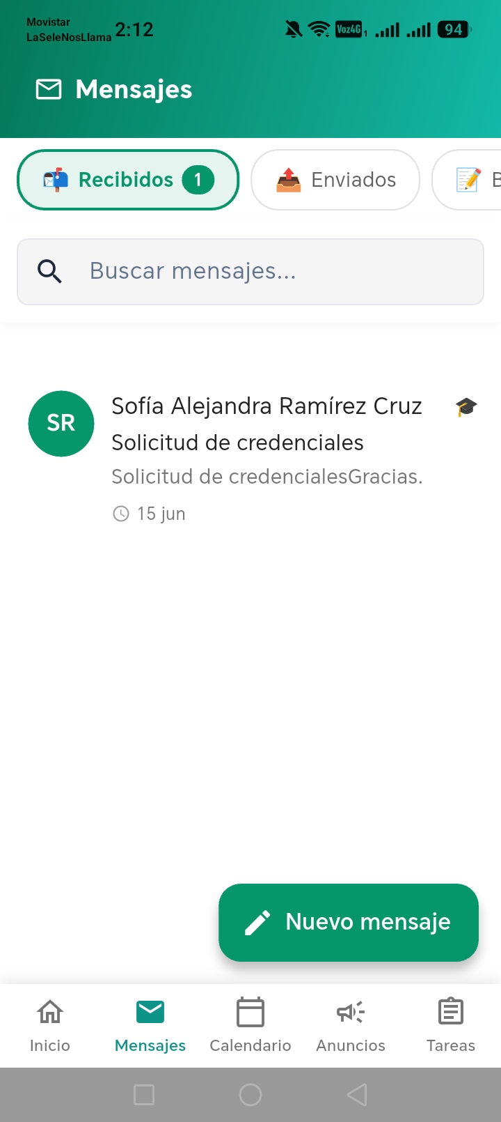 Bandeja de mensajes